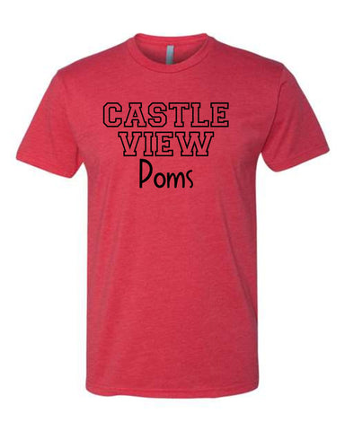Castle View Poms ATHLETIC Design Tee- 3 Colors