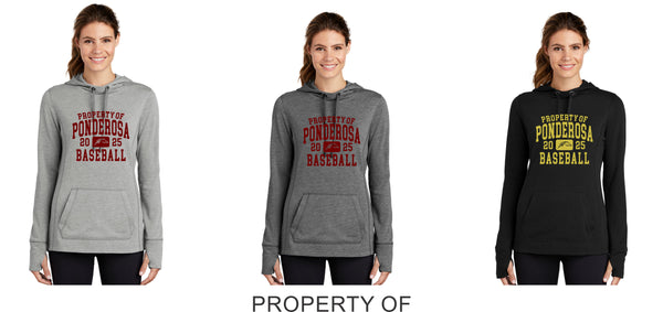 Pondo Baseball Ladies Wicking Fleece Hoodie- 5 Designs