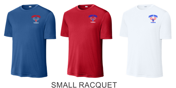 Creek Tennis Wicking Tee- Youth, Ladies, Adult Sizes- 3 Designs
