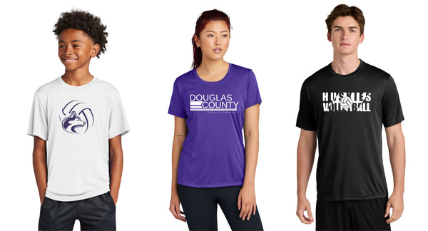 DCHS Volleyball Wicking Short Sleeve Tee - 4 Designs
