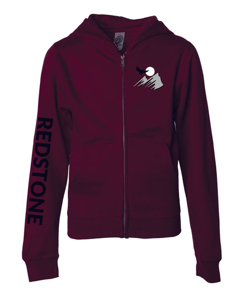 Redstone Zip Up Hoodie- Youth, Unisex Sizes- matte or glitter