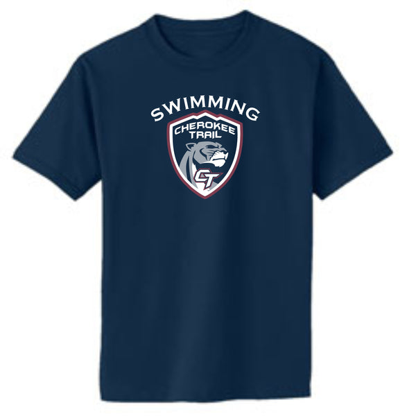 CT Swimming SHIELD DESIGN Basic Tee- Matte or Glitter