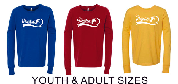 Flagstone Long Sleeve Color Tee- Youth and Adult Sizes- MATTE DESIGN