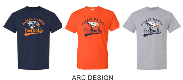 Hawks Football Team Basic Tee- 2 Designs