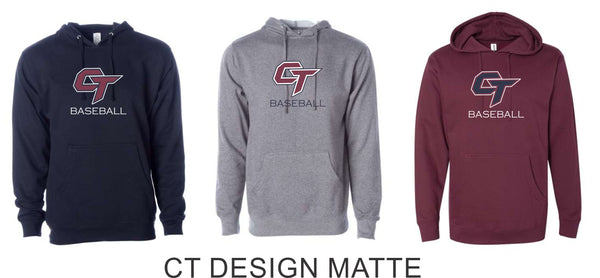 CT Baseball Hoodie- Adult and Youth