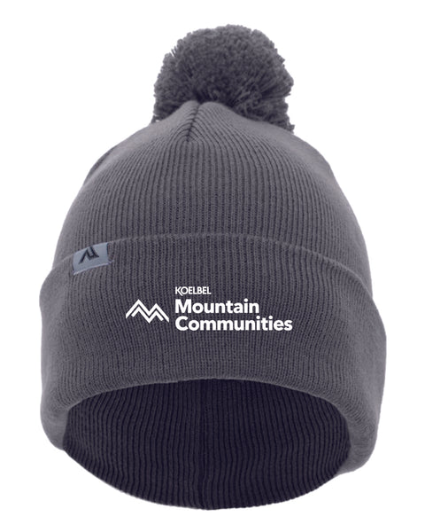KOELBEL Pacific Headwear Knit Fold-Over Pom-Pom Beanie