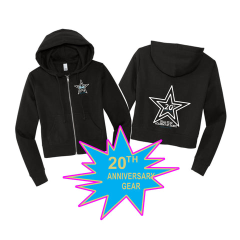 Dual Star 20th ANNIVERSARY STAR Full Zip Hoodie- Ladies & Youth