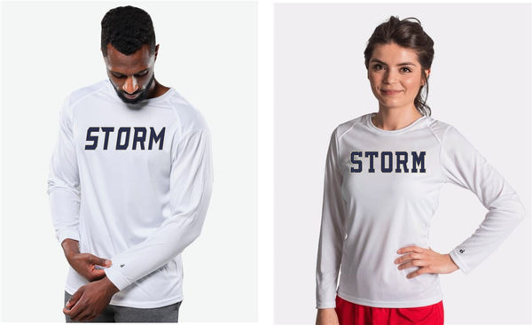 Storm Baseball Wicking Long Sleeve Tee- Youth, Ladies, Adult Sizes