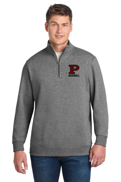 Pondo Baseball 1/4 Zip Sweatshirt- Unisex, Tall, and Ladies