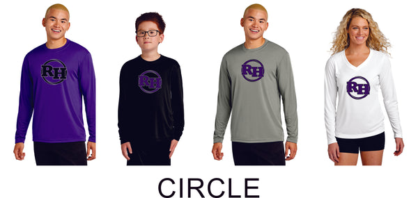 RHMS Wicking Long Sleeve Tee- Youth, Ladies, Adult Sizes -NEW DESIGNS