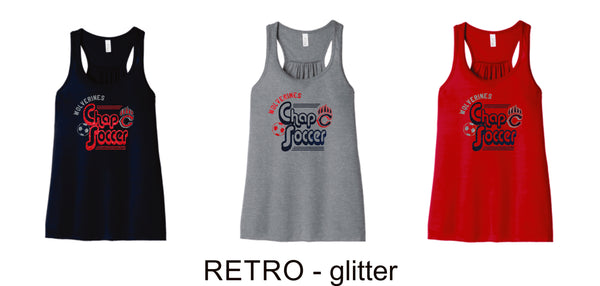 Chap Soccer Flowy Tank- 6 designs- Matte or Glitter