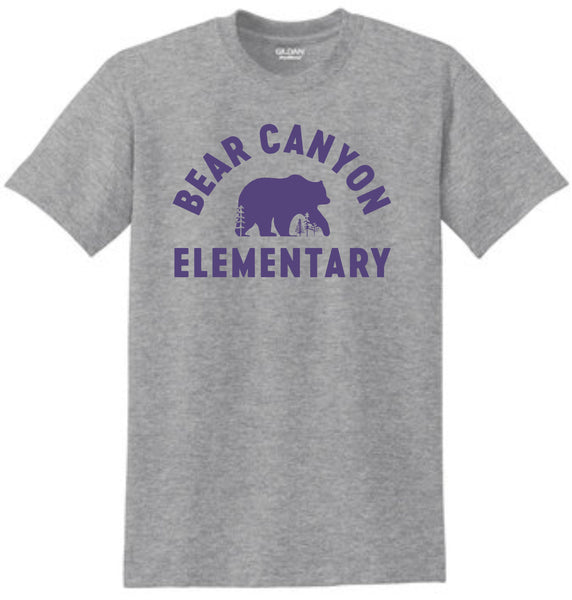 Bear Canyon Basic Tee BEAR Design- Matte or Glitter
