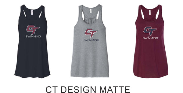 CT Swimming  Ladies and Girls Tank- matte or glitter