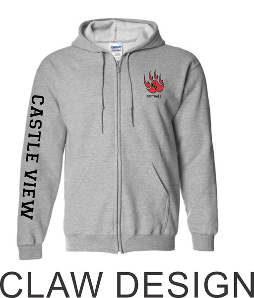 CV Softball Full Zip Hoodie- 3 Colors