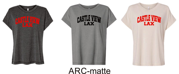 Castle View LAX Ladies Vintage Wash Tee- 4 designs