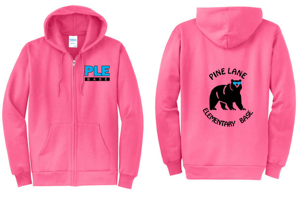 PLE BASE Neon Full Zip Hoodie- youth and adult sizes