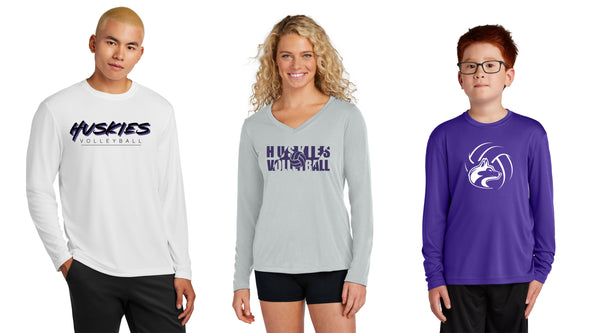 DCHS Volleyball Wicking Long Sleeve Tee- Youth, Ladies, Adult Sizes
