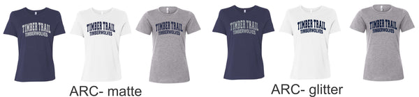 Timber Trail  Ladies Short Sleeve Tee- 5 Designs-Matte or Glitter