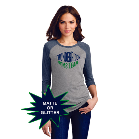 Thunder Ridge Poms Ladies or Unisex Raglan Tee- 2 Colors
