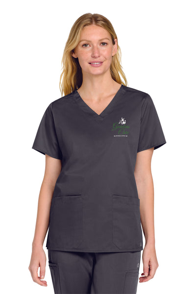 Gardens Care V-Neck Scrubs Top- Ladies and Unisex