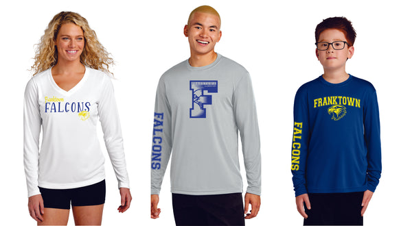 Franktown Wicking Long Sleeve Tee- Youth, Ladies & Unisex Sizes