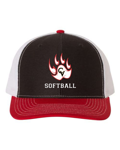 CV Softball Richardson Snapback Trucker Hat- Embroidered Design