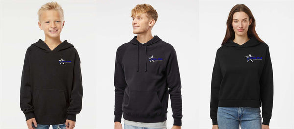 Dual Star TWO SIDED Hoodie- Ladies, Youth, and Unisex