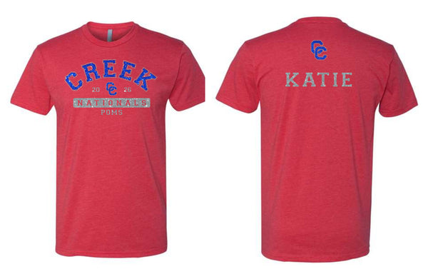 Creek Poms 2026 ARC Tee- matte and glitter
