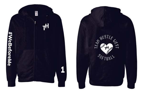 Team Hustle West Zip Up Hoodie- 3 Designs