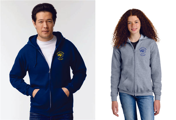 Franktown Zip Up Hoodie- 3 Colors -Matte or Glitter
