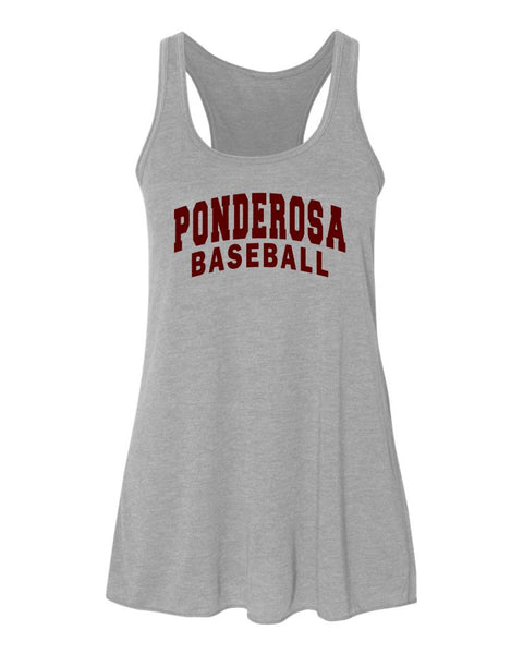 Pondo Baseball  Ladies Flowy Tank- 2 Designs