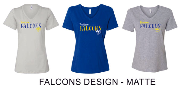 Franktown Ladies V-Neck Tee- 3 Designs