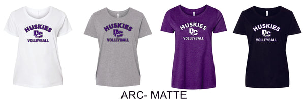 DCHS Volleyball Curvy Ladies Tee- Matte or Glitter