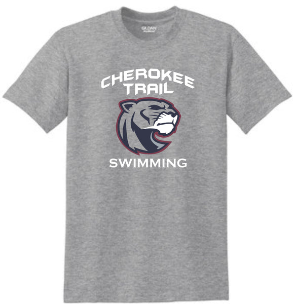 CT Swimming COUGAR DESIGN Basic Tee- Matte or Glitter