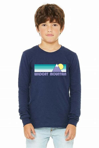 Wildcat Mountain Bella Canvas Long Sleeve Tee- Navy or Grey