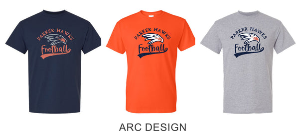 Hawks Football Team Basic Tee- 2 Designs