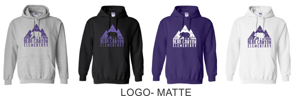 Bear Canyon Basic Hoodie- 4 Designs- Matte or Glitter