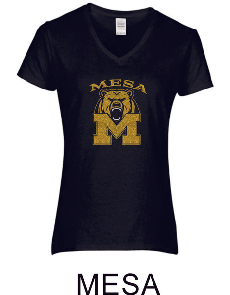 Mesa MS Ladies Short Sleeve Tee- 3 designs-Matte or Glitter