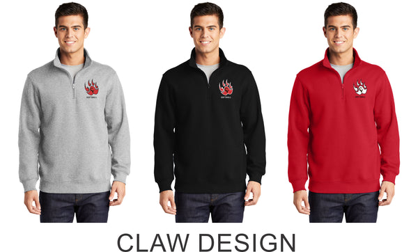 CV Softball 1/4 Zip Sweatshirt- 3 Colors- 2 Designs