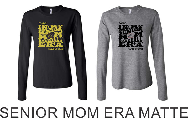 Pondo Baseball Ladies Long Sleeve Tee -MOM ERA and SENIOR MOM ERA designs