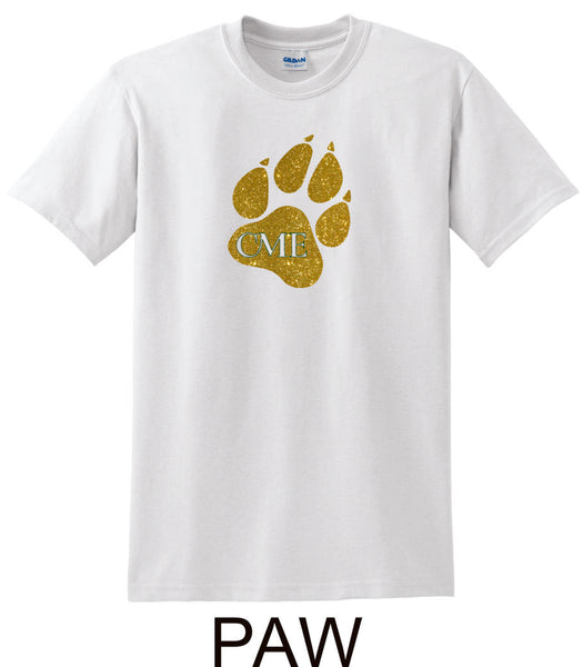 CME Paw Design Basic Tee- Matte or Glitter