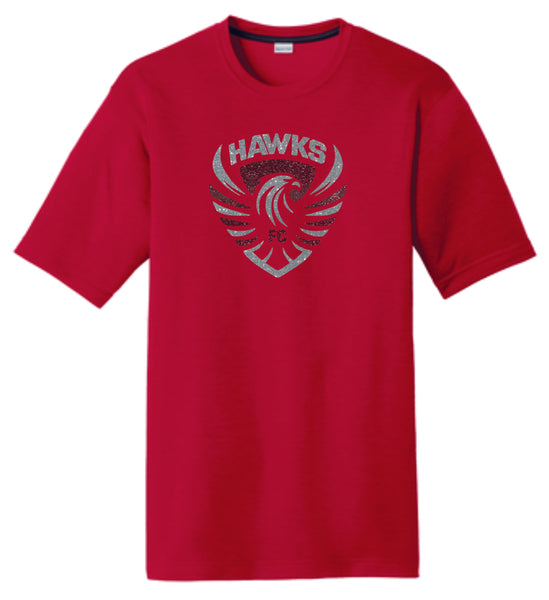 CO Hawks Soccer Sport-Tek Unisex Wicking Tee -Matte and Glitter