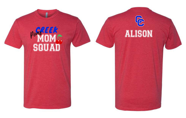 Creek Poms SQUAD Tee- matte and glitter