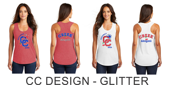 Creek Poms 2026 Triblend Ladies Tank- 4 Designs