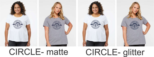 Timber Trail Curvy Ladies Tee- 5 designs- Matte or Glitter