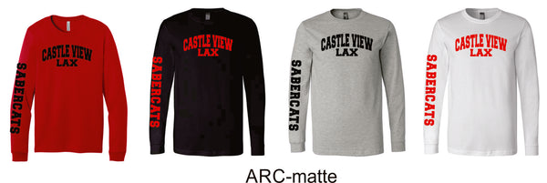 Castle View LAX Bella Canvas Long Sleeve Tee- 4 Designs