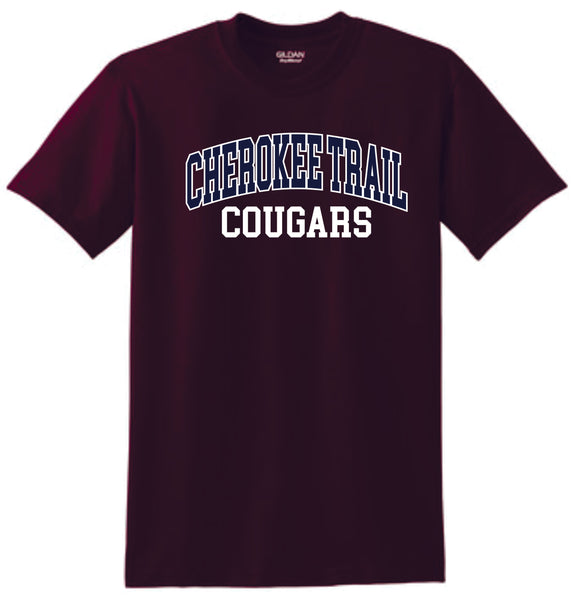 CT Cougars ARC DESIGN Basic Tee- Matte or Glitter