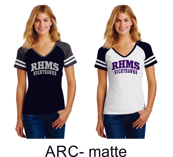 RHMS Game Day Ladies Tee- 3 designs- Matte or Glitter