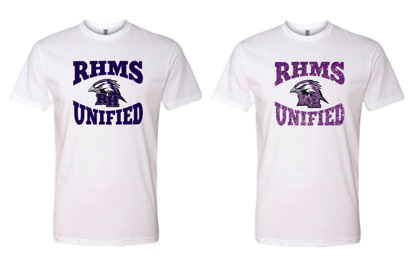 RHMS UNIFIED Unisex, Ladies, Youth CVC Tee- Matte and Glitter