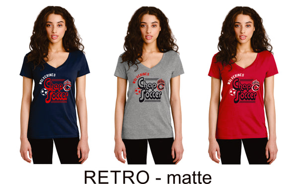 Chap Soccer Ladies Tee- 6 designs- Matte or Glitter